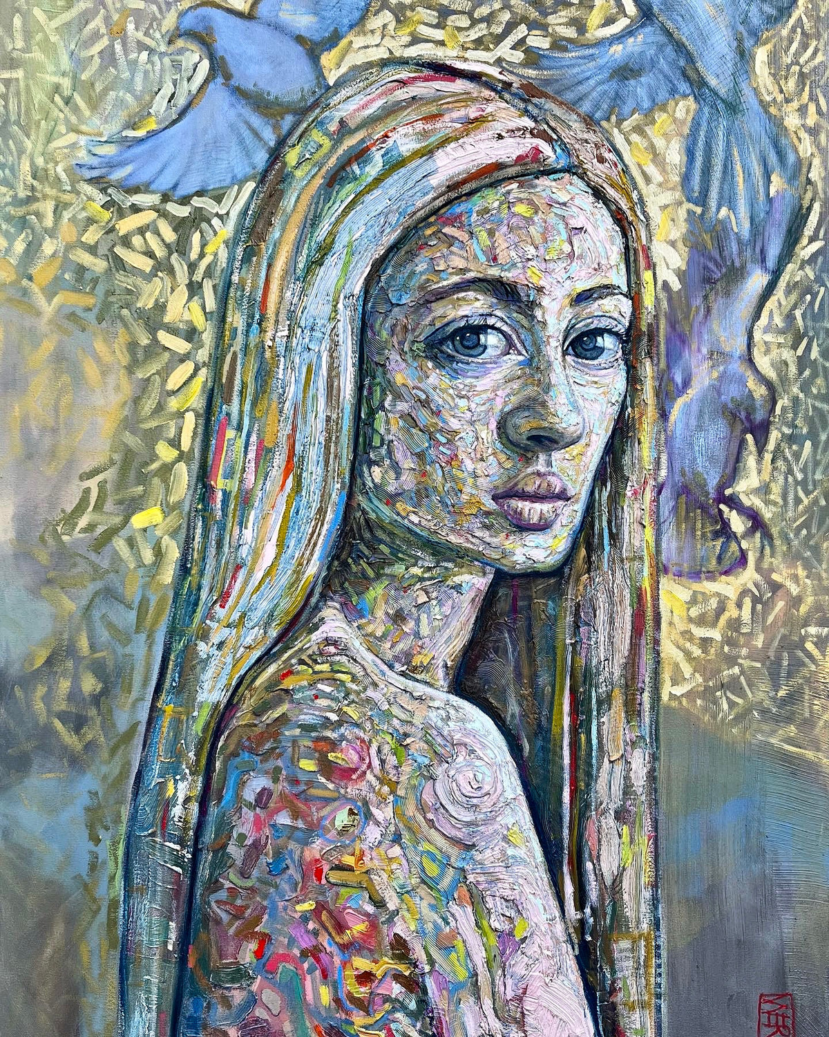 Girl with the Floral Dress by Werner Smith